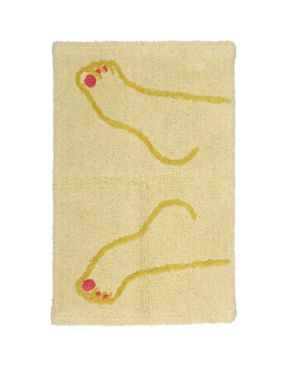 Cold Picnic | Footsie - Yellow Organic Cotton Bathmat