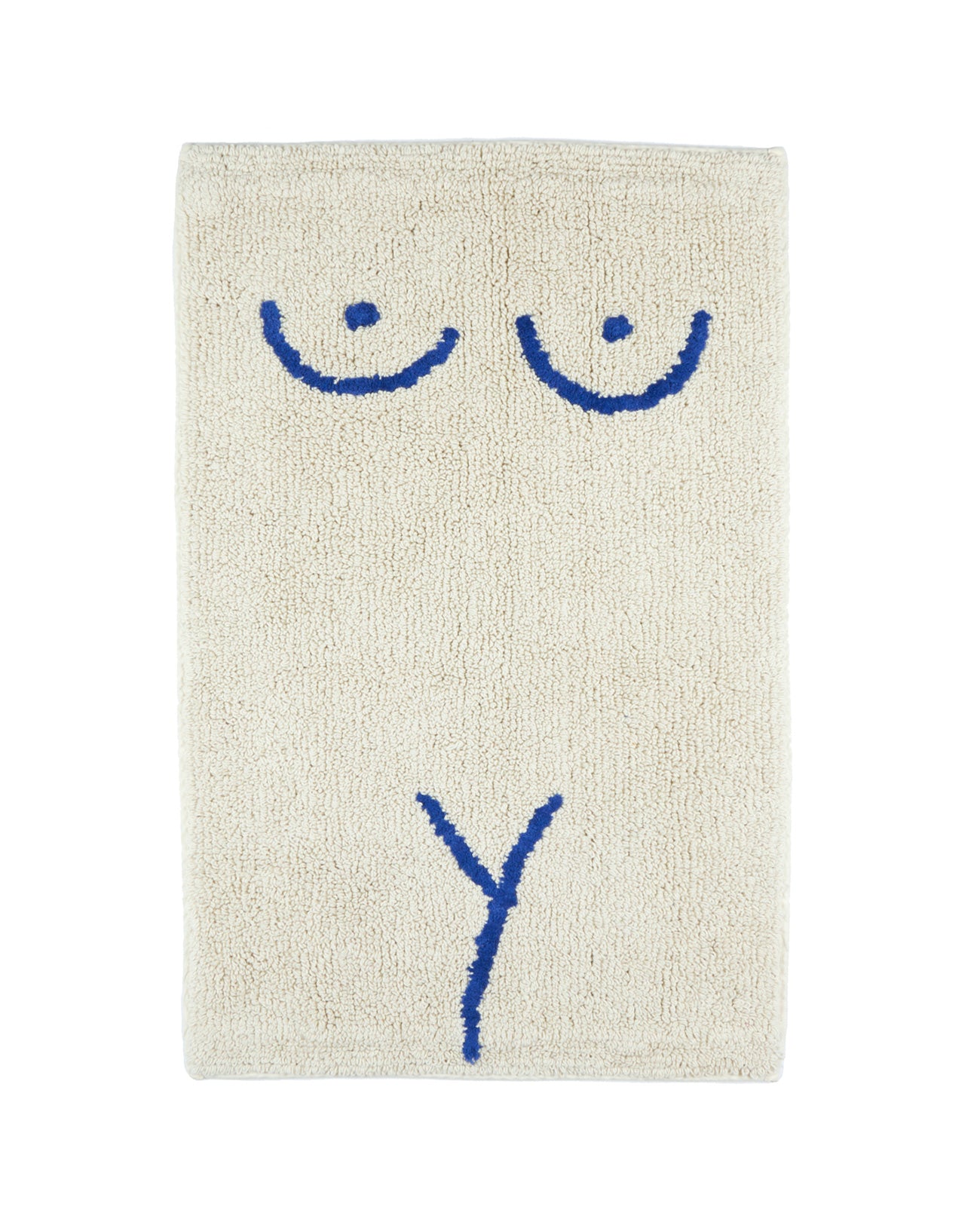 Torso Bathmat - Cream / Blue