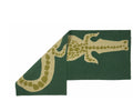 Wool Flat Weave Crocodile Runner - Dark Emerald