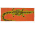 Wool Flat Weave Crocodile Runner - Tomato