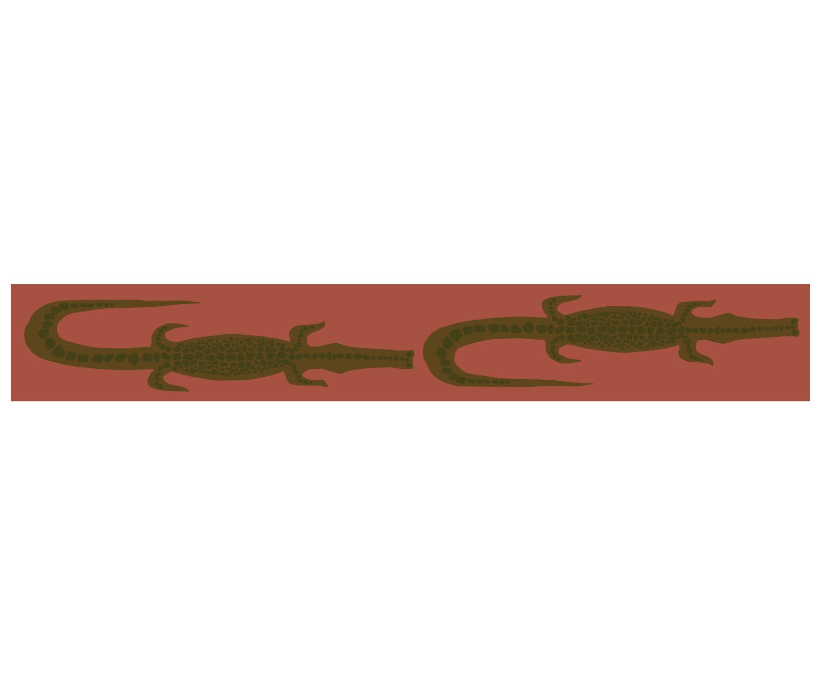 CUSTOM Bamboo Crocodile Runner - Tomato