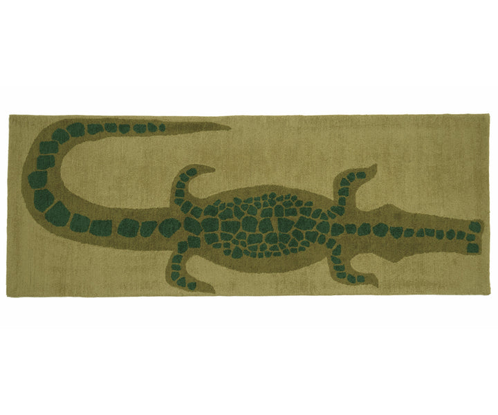 Wool/Nylon Crocodile Runner Avocado - Rental Sample