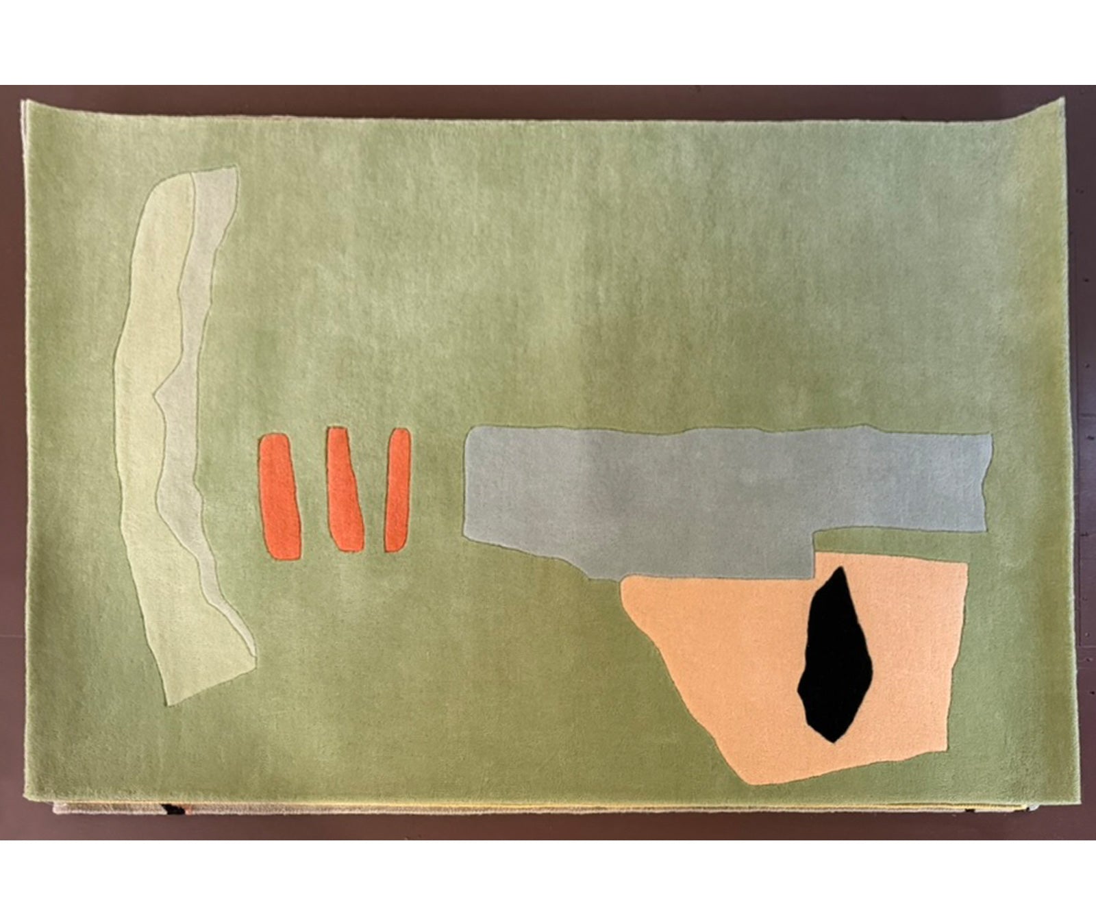SAMPLE SALE - Face to Face / Green  - 4'x6'