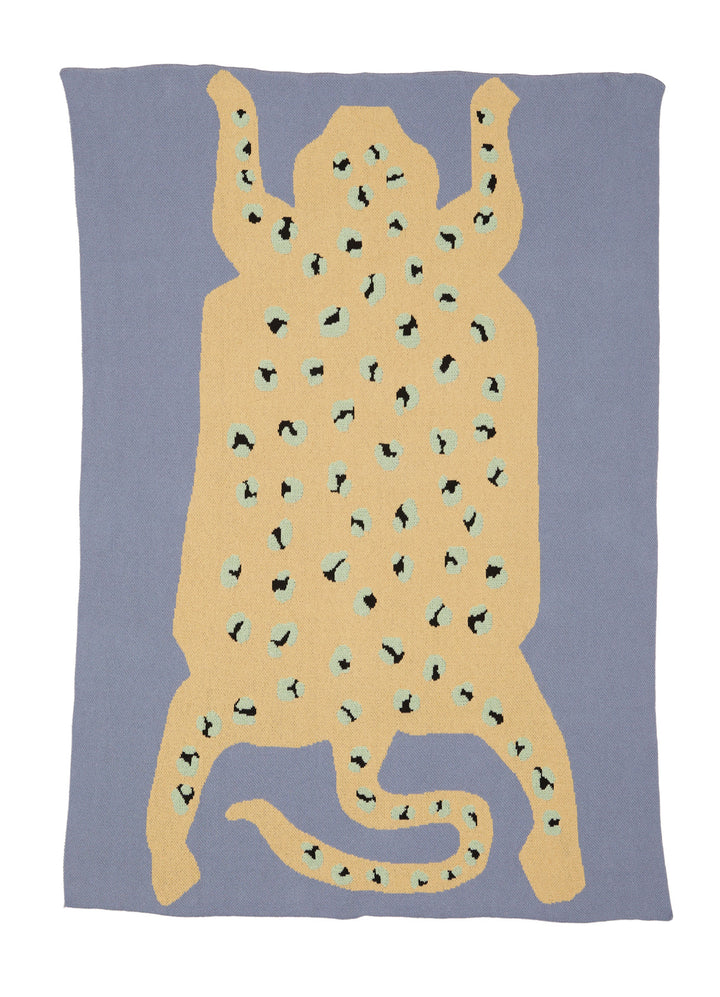 Sky Leopard Knit Blanket
